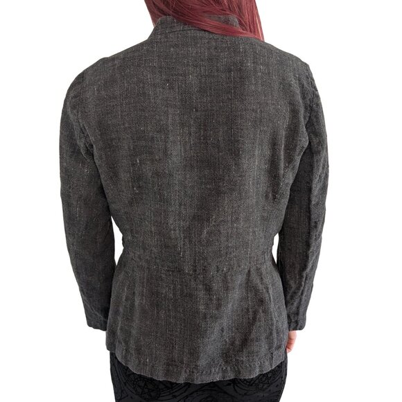 Eileen Fisher Linen Blend Grey Blazer Jacket Petite | MP - Picture 2 of 7